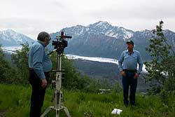 Pete Buist narrator of the new video Sharing Alaskas Trails during the taping Photo by Keith Bayha