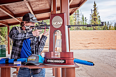 First shot down range taken by University of Alaska Fairbanks rifle team member Gavin Barnick Photo credit Fairbanks North Star Borough