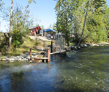 The fish ladder located below ground assists fish in the journey into the raceways Photo by ADFampG staff