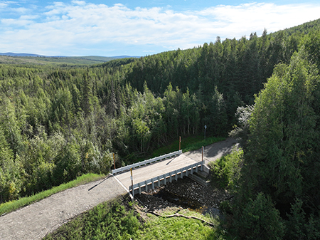 The new Fortune Creek bridge
