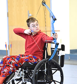 A student from St Elizabeth Ann Seton School in Anchorage participates in the 2013 NASP tournament Photo by Jill Hogan