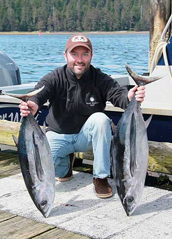 A pair of nice albacore in Southeast Alaska photo courtesy Bill Dawley