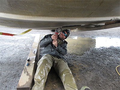 Making hull repairs