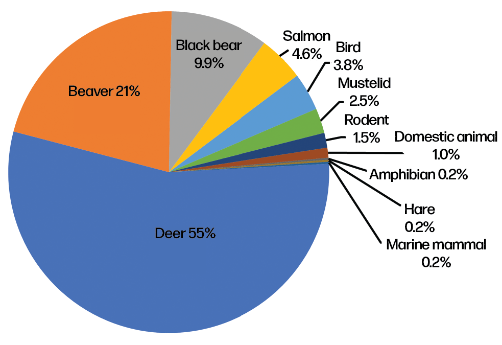 Diet of wolves on Prince of Wales Island