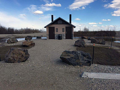 Tanana Lakes Recreation Area after improvements The new boat launch facility provides a twolane concrete boat launch parking for up to 100 vehicles and trailers a day use area with amenities such as picnic tables and fire rings a double vault latrine and a connecting channel between the Tanana River and Tanana Lake to provide river access