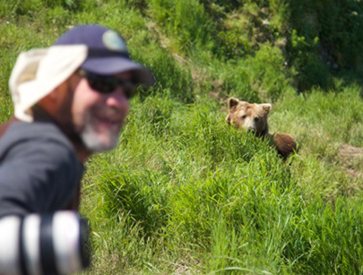 Tom at McNeil River Photo by Bob Mumford