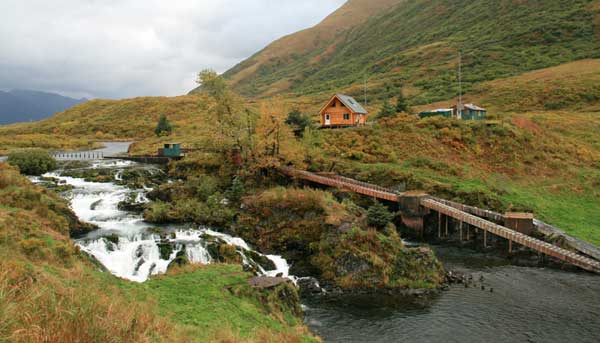 Frazer Cabin fish pass and falls