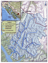 Figure 1. &mdash; The Chickamin River drainage.