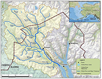 Figure 1. &mdash; Map of the Chilkat River.