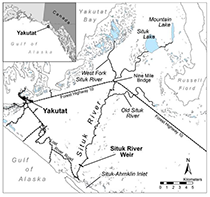 Figure 1. &mdash; Map of the Situk River.