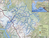 Figure 1. &mdash; Map of the Taku River.