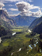 Figure 2. &mdash; The North Fork of the Chickamin River looking downstream.