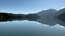 Figure 2. &mdash; View of Chilkat Lake on a calm clear day.