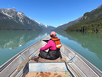Figure 2. &mdash; Heading north on Chilkoot Lake.
