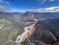 Figure 6. &mdash; Head of the Taku River, aerial view.