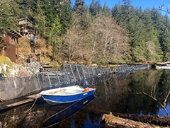 Figure 9. &mdash; Hugh Smith Lake smolt weir.