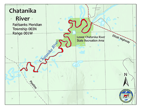 Map of Chatanika River fishery