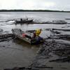 Large quantities of debris can sometimes make sonar site deployment and 
operations very challenging early in the season.