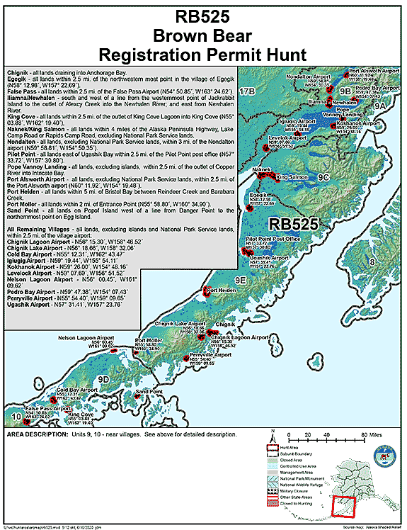 Map of brbear hunt number rb525