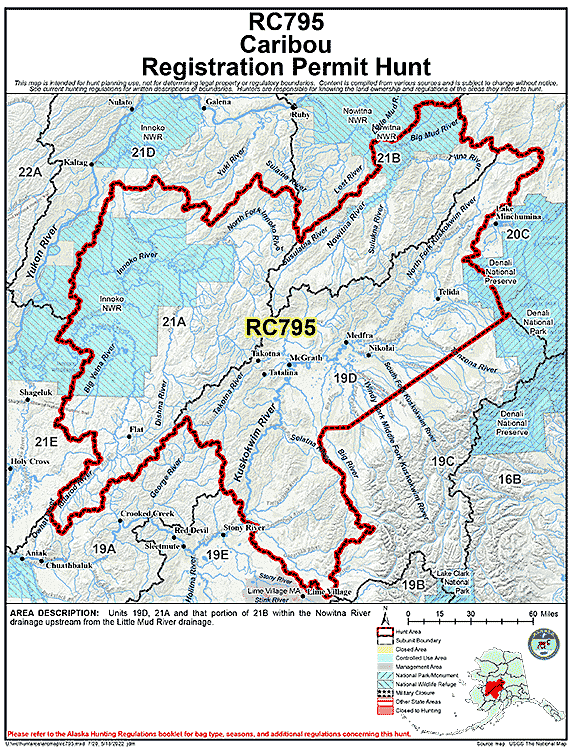 Map of caribou hunt number rc795