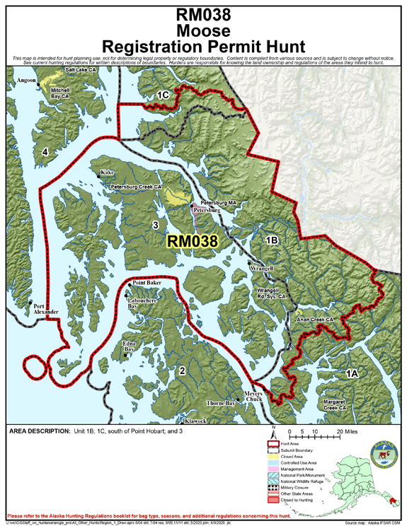Map of moose hunt number rm038