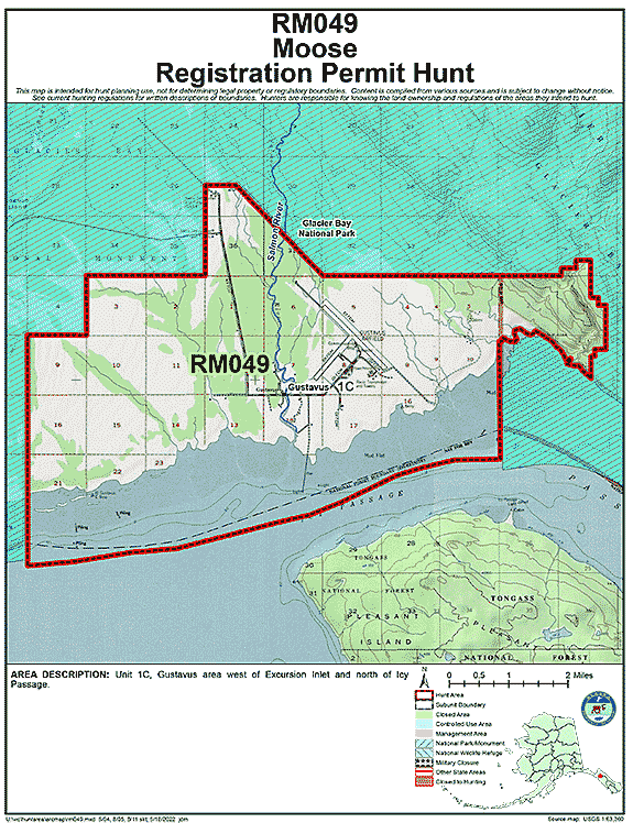 Map of moose hunt number rm049