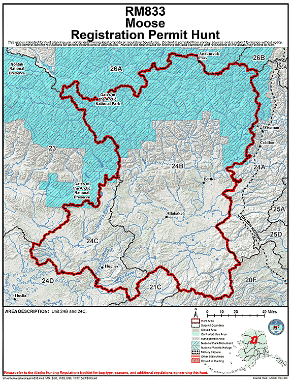 Map of moose hunt number rm833