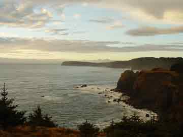 coastline at sunset