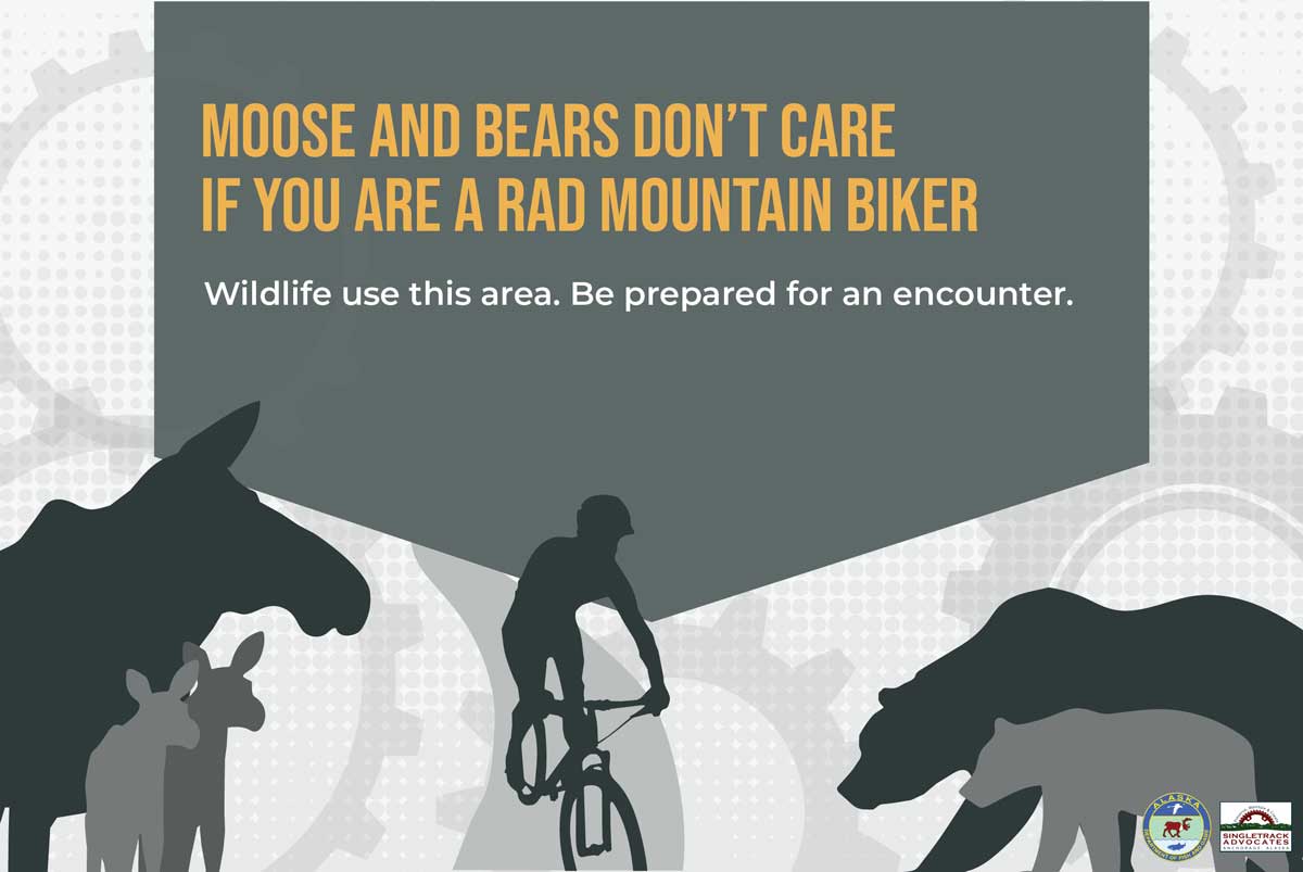 Single-track Biking Poster - Alaska Department of Fish and Game (ADFG)